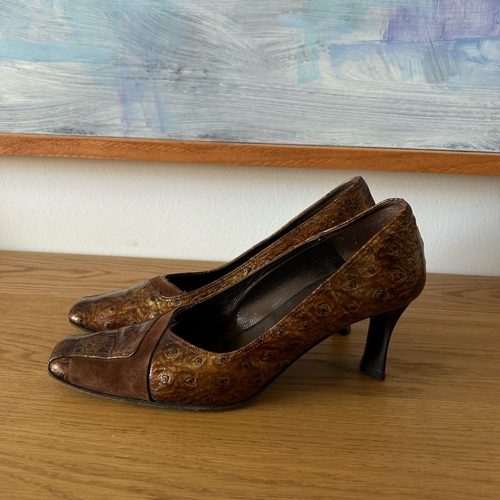 Vintage Cognac Brown Heels